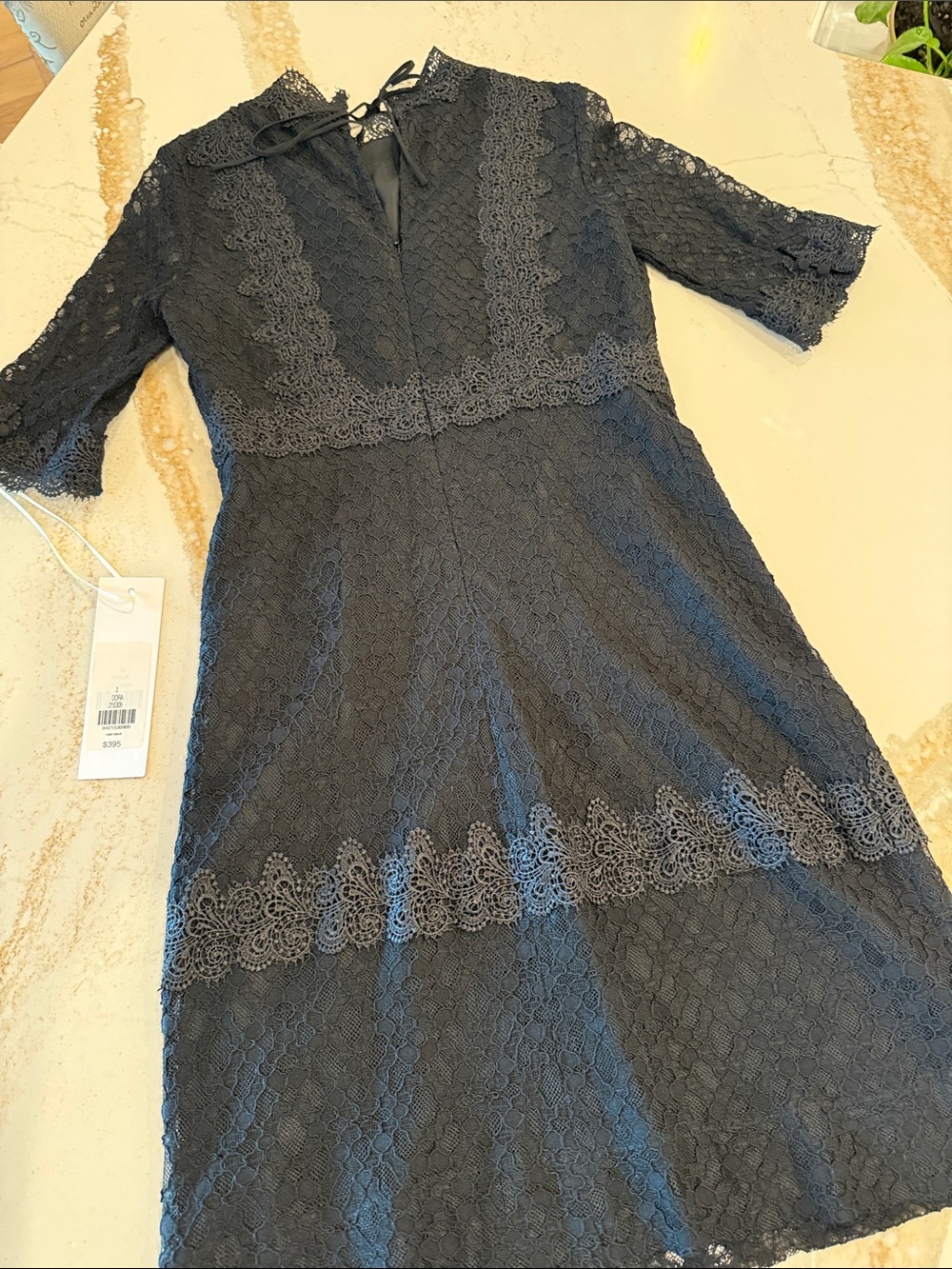 Etcetera Black Lace Midi Dress
